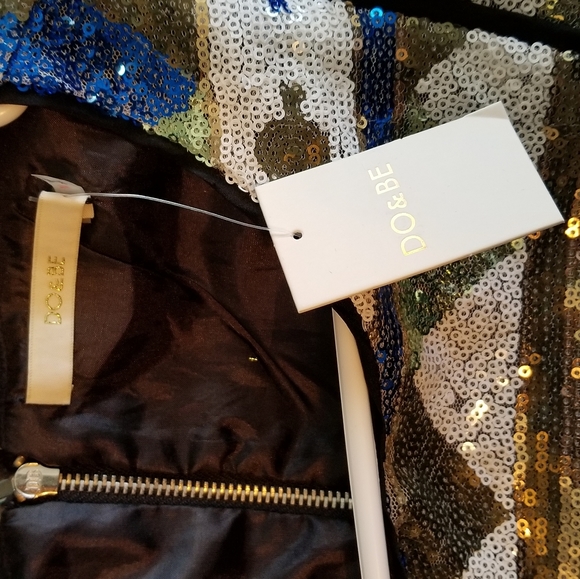 Do & Be Sequined Crop Top. Sz M - Picture 5 of 7